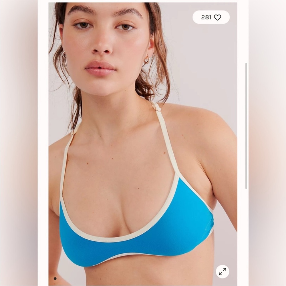 Free People Intimately Good Lookin' Bralette. NWOT. Blue Medium